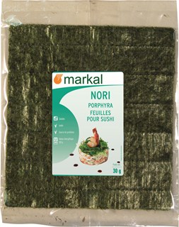 Markal Feuilles de nori pour sushis bio 30g - 1457